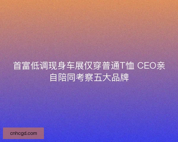 首富低调现身车展仅穿普通T恤 CEO亲自陪同考察五大品牌
